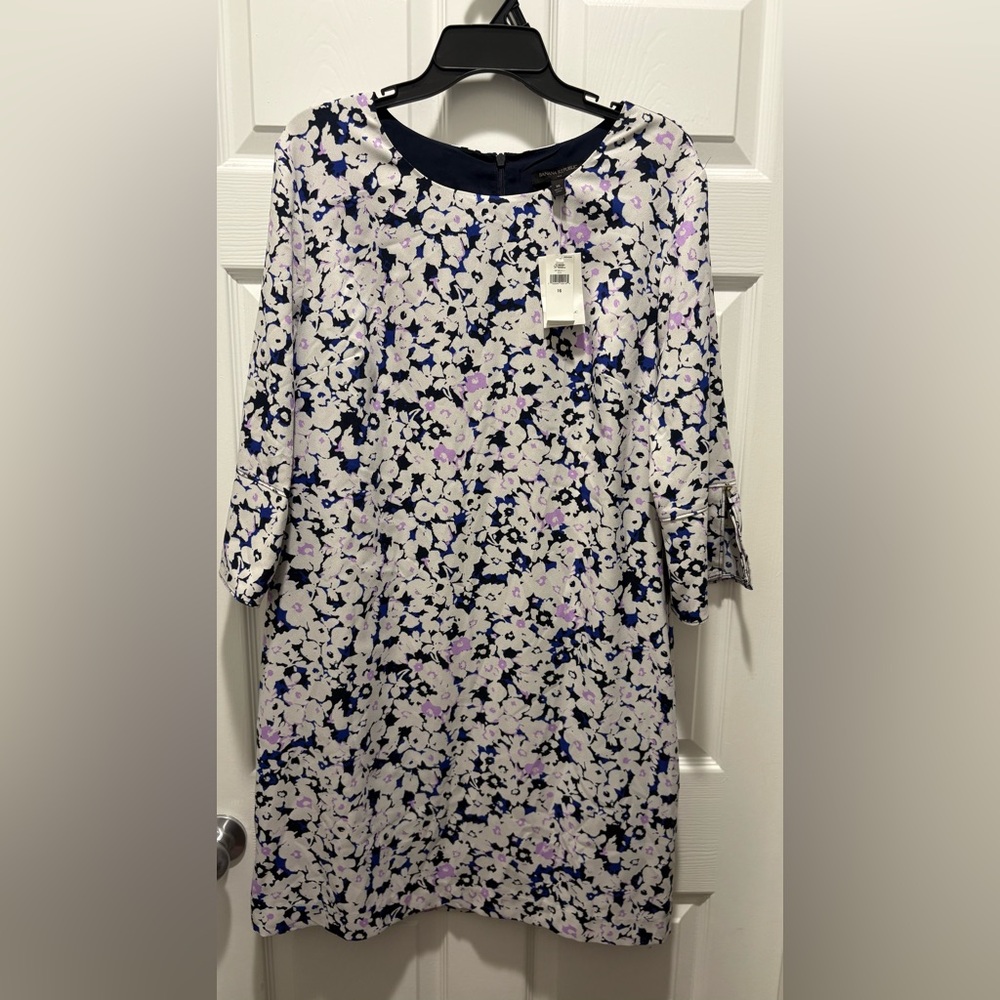 Banana Republic Navy and White Floral Dress